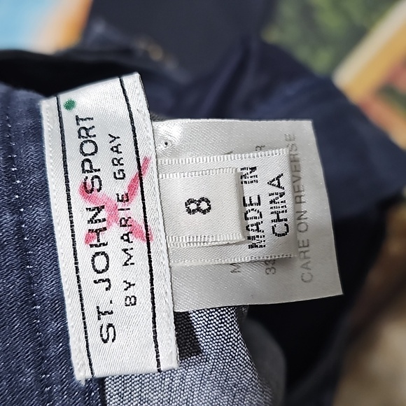 St. John Sport Blue Pants Size 8 - Picture 4 of 8